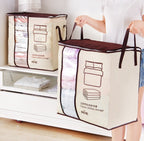 Non-Woven Family Save Space Organizer Bed Under Closet Storage Box Clothes Divider Organiser Quilt Bag Holder Organizer