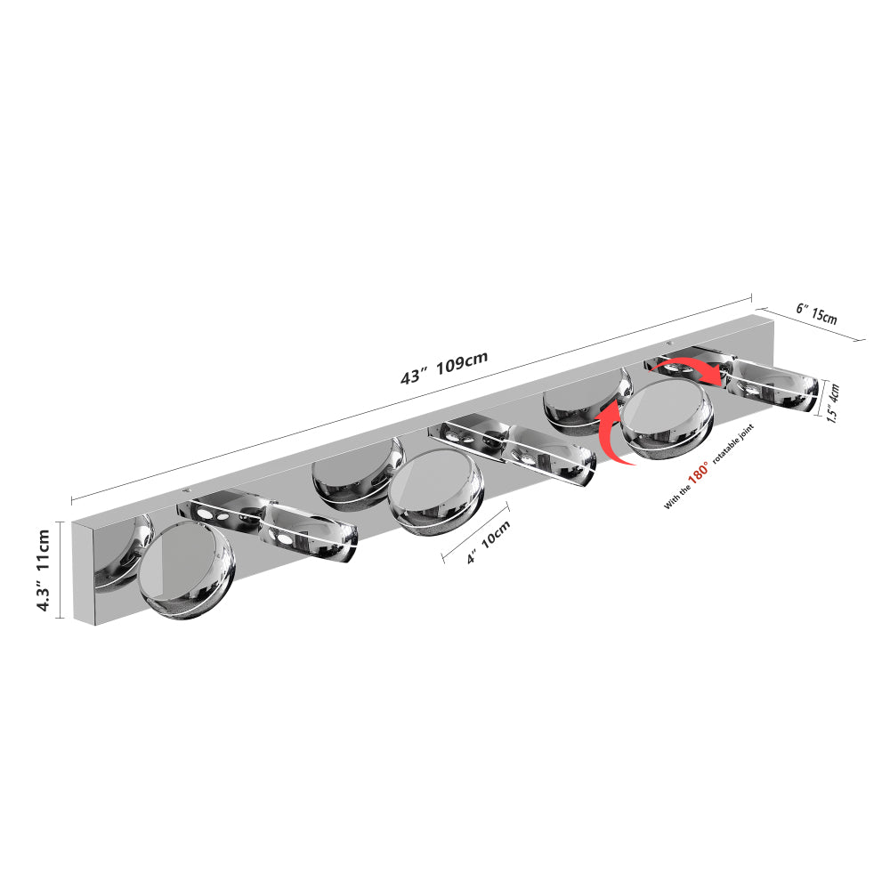 Modern Chrome LED Vanity Light Bar