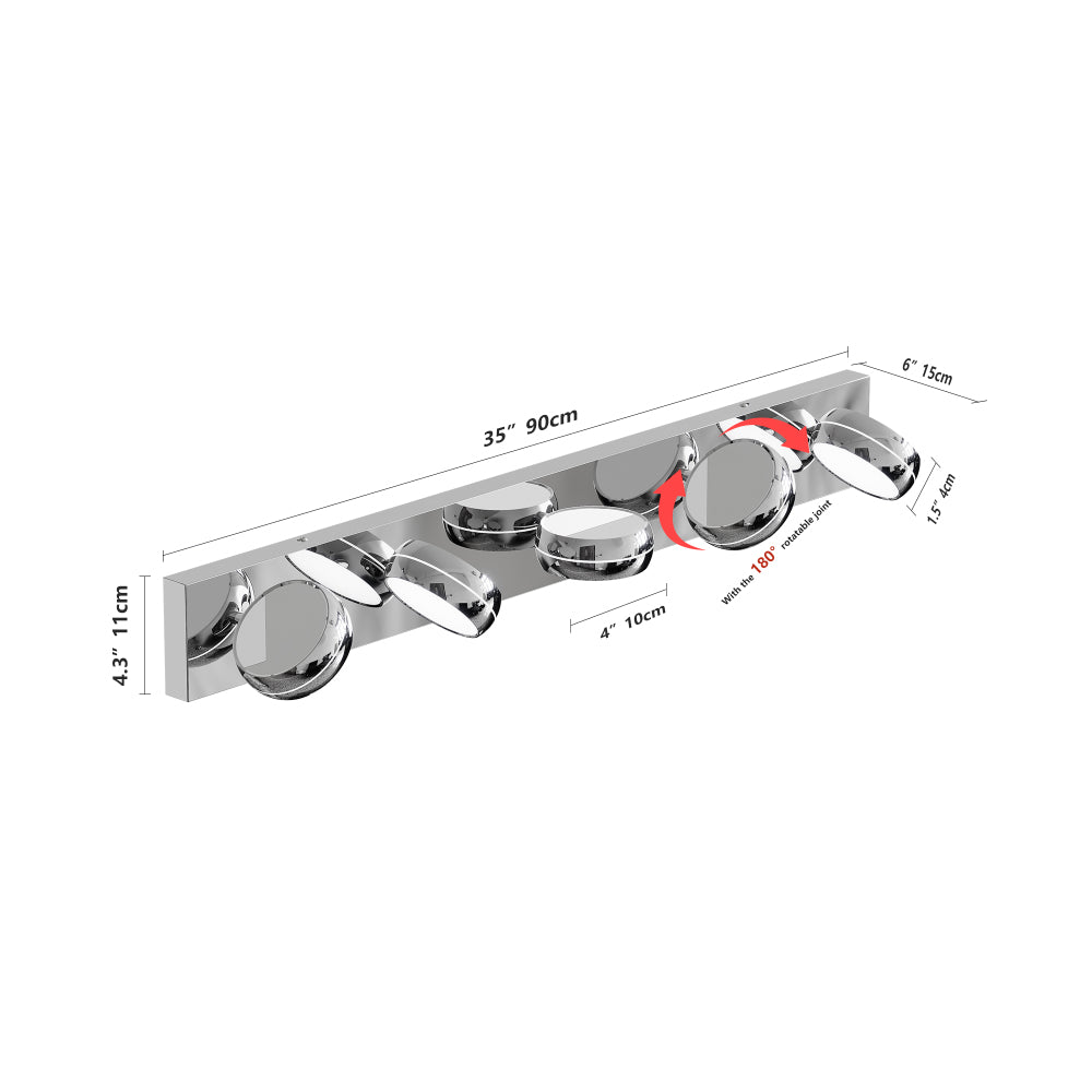Modern Chrome LED Vanity Light Bar