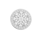 Round Medallion Tufted Cotton Bath Rug – 25", Plush, Super Absorbent, Machine Washable