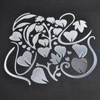 3D Mirror Flower Removable Wall Sticker