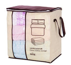 Non-Woven Family Save Space Organizer Bed Under Closet Storage Box Clothes Divider Organiser Quilt Bag Holder Organizer