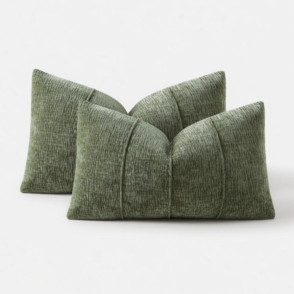 Textured Corded Ribbed Decorative Filled Accent Pillow 12" X 20" 1-Pack