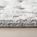 Round Medallion Tufted Cotton Bath Rug – 25", Plush, Super Absorbent, Machine Washable
