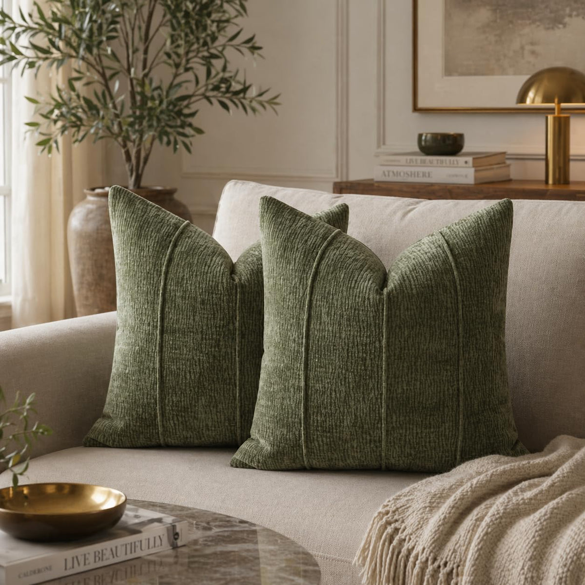 Textured Corded Ribbed Decorative Filled Accent Pillow 12" X 20" 1-Pack