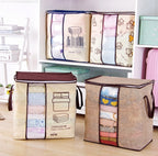 Non-Woven Family Save Space Organizer Bed Under Closet Storage Box Clothes Divider Organiser Quilt Bag Holder Organizer