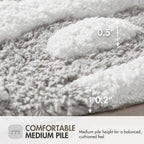 Round Medallion Tufted Cotton Bath Rug – 25", Plush, Super Absorbent, Machine Washable