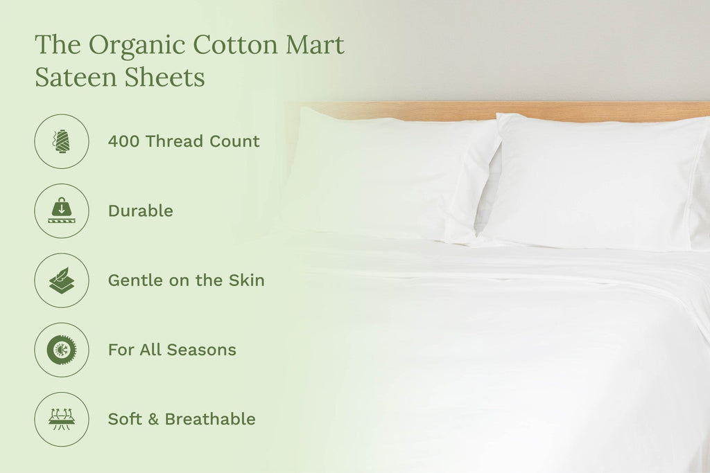 Organic Sateen Bed Sheet Set