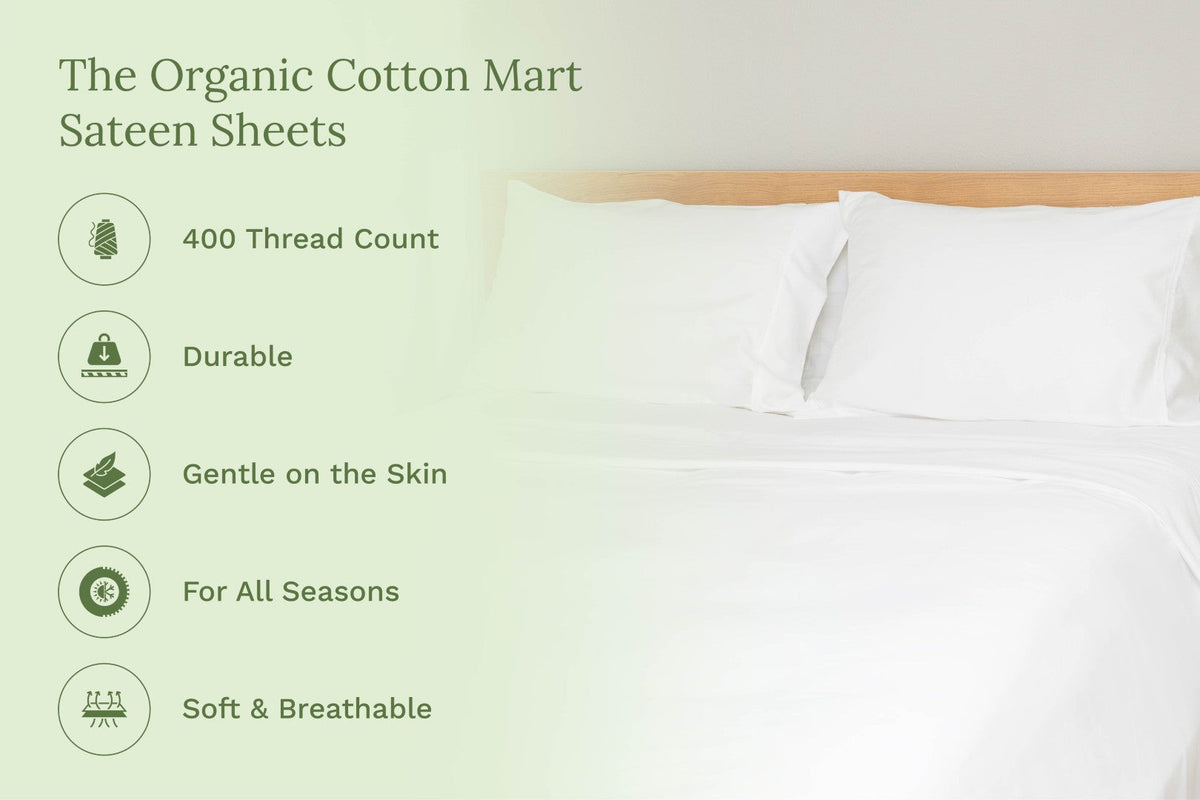 Organic Sateen Bed Sheet Set