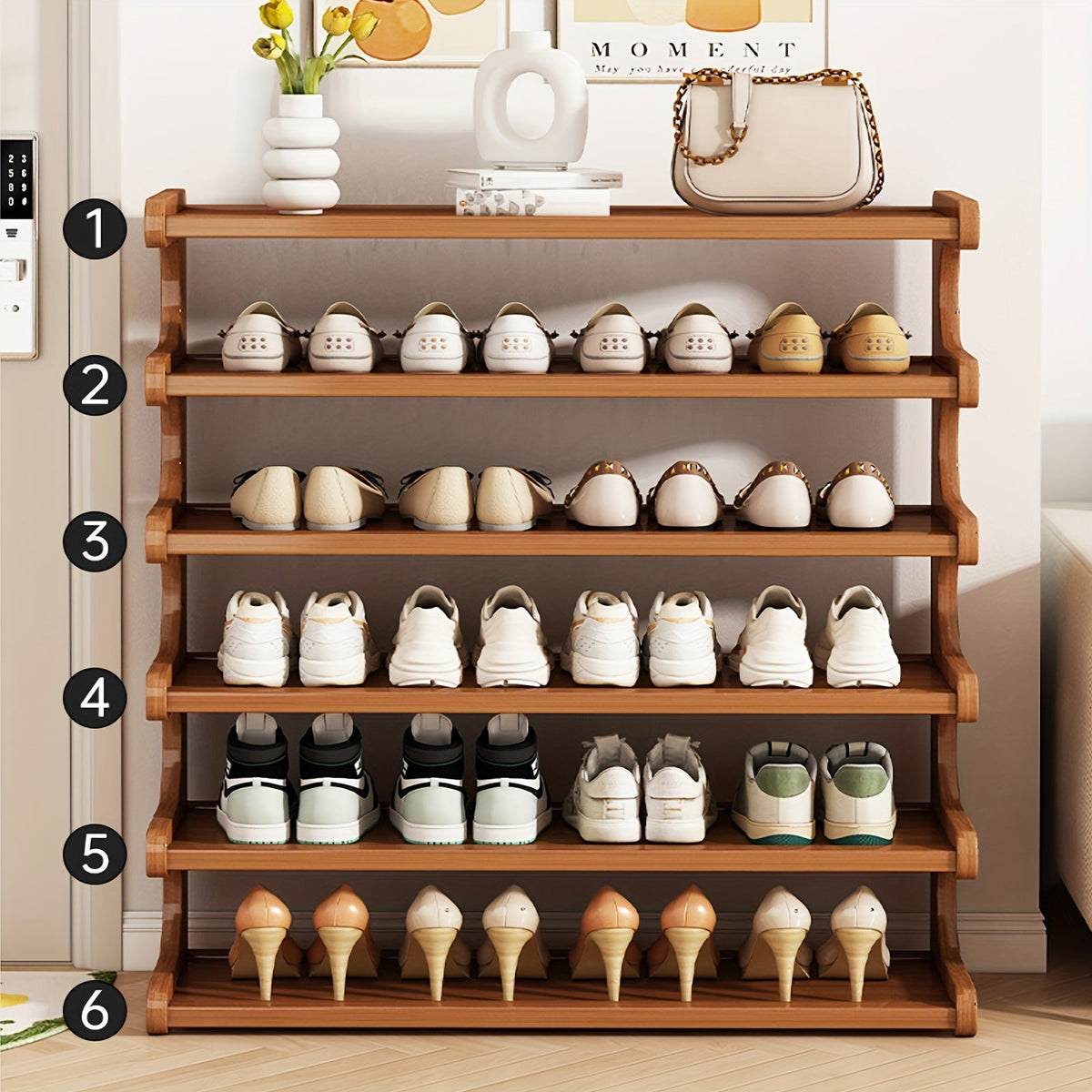 5/6 Tier Bamboo Shoe Rack