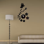 Acrylic Clocks Watch Wall Clock Modern Design 3D Mirror