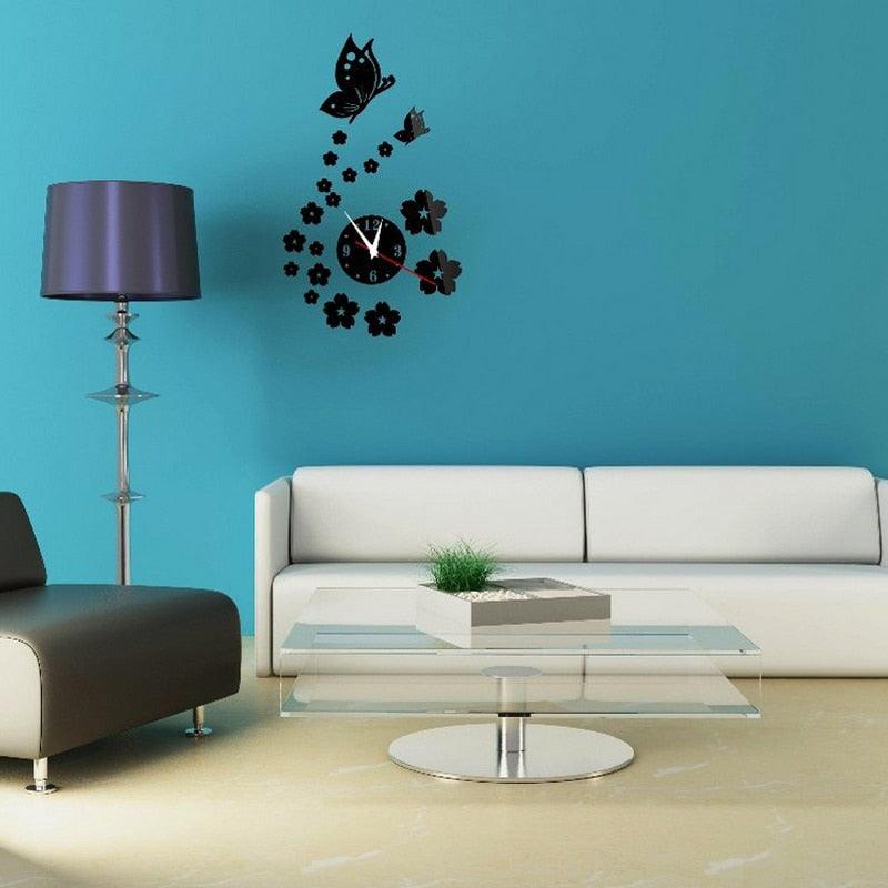 Acrylic Clocks Watch Wall Clock Modern Design 3D Mirror