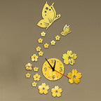 Acrylic Clocks Watch Wall Clock Modern Design 3D Mirror