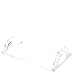 Clear Acrylic Scallop Handle Photo Tray